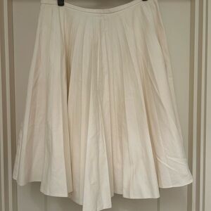 J.W. Anderson Ivory Pleated A-Line Skirt